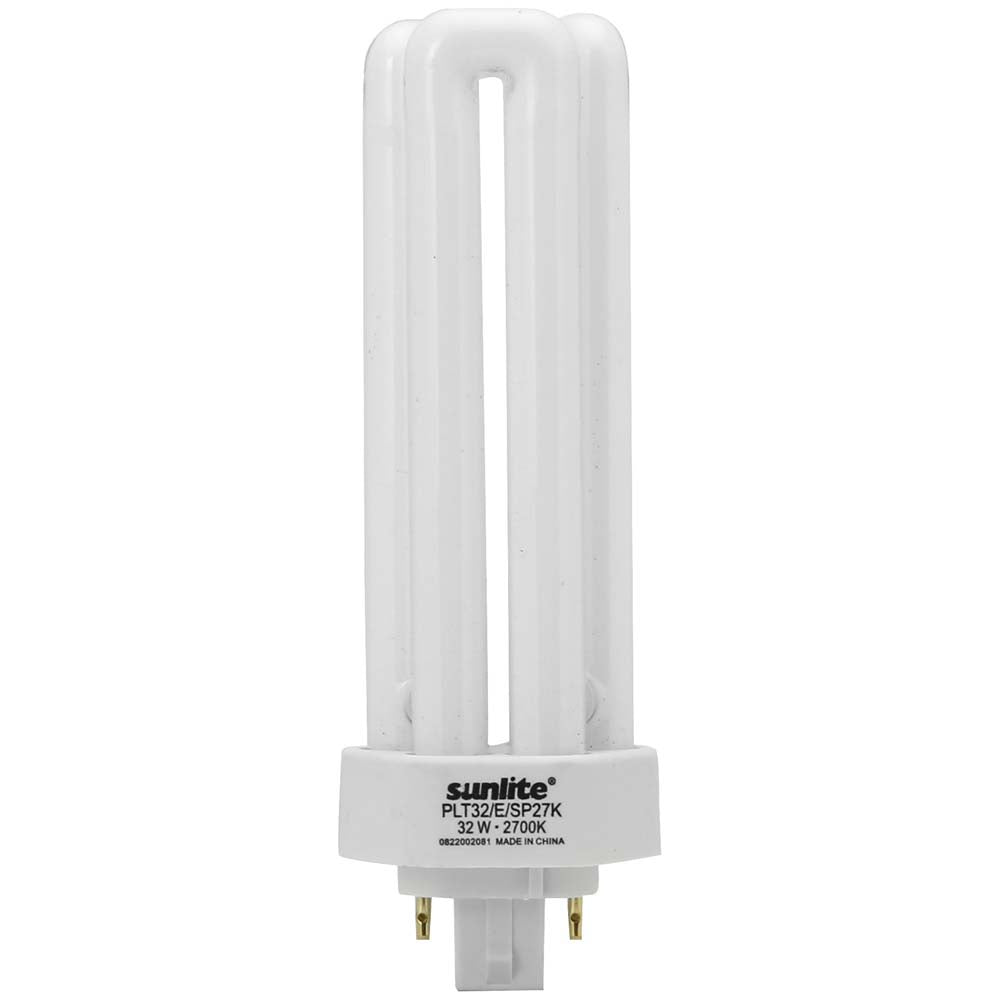 10Pk - Sunlite 26w 3500K PLD 4-Pin Triple U-Shaped Twin Tube GX24Q-3 Base Bulb