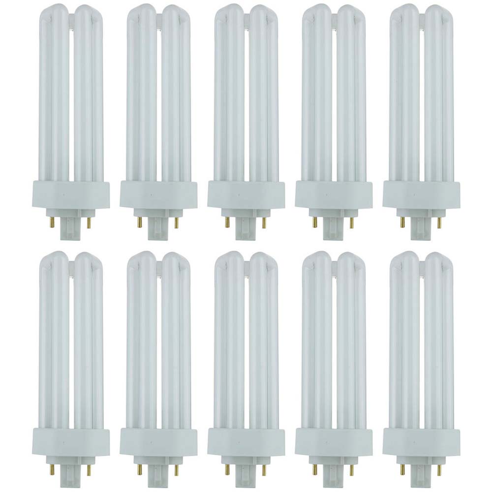 10Pk - Sunlite 32W 3000K PLD 4-Pin Triple U-Shaped Twin Tube GX24Q-3 Base Bulb