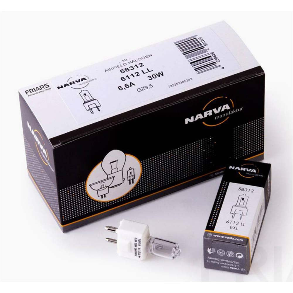 Narva 58312 EXL 6112 LL 6.6A 30W GZ9.5 Base Airfield Bulb