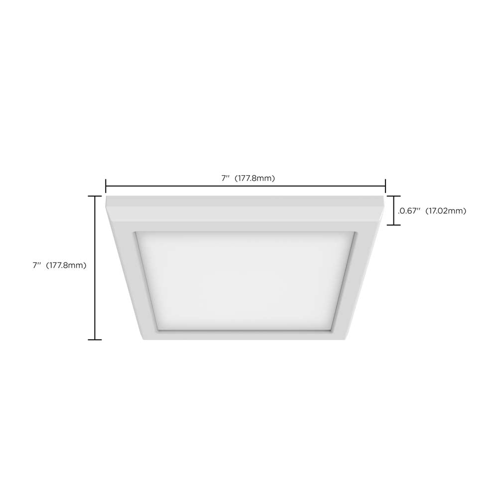 Blink Pro 11w 7-in LED Downlight 4000K Square Shape White Finish 120-277v