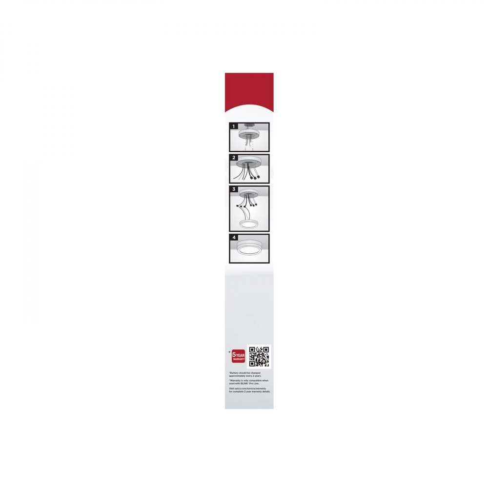 Blink Pro Emergency Battery Backup 9-in Round Shape White Finish