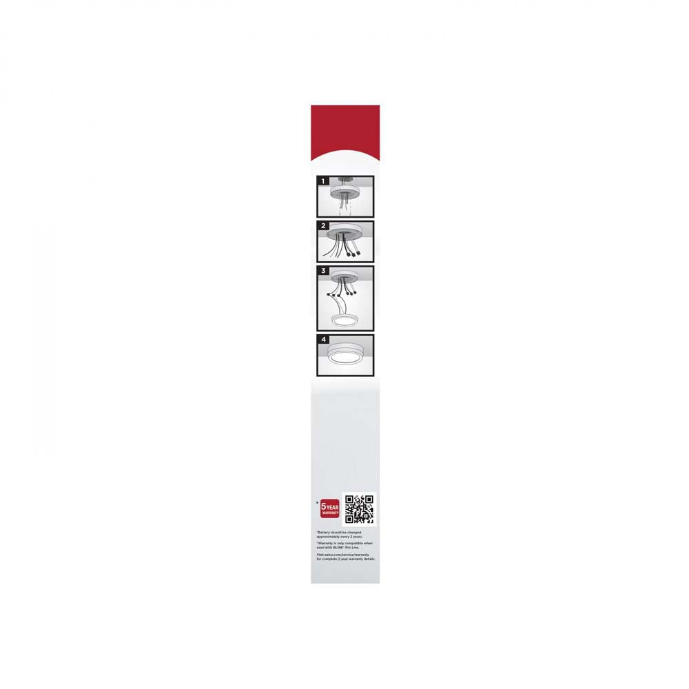 Blink Pro Emergency Battery Backup 9-in Square Shape White Finish