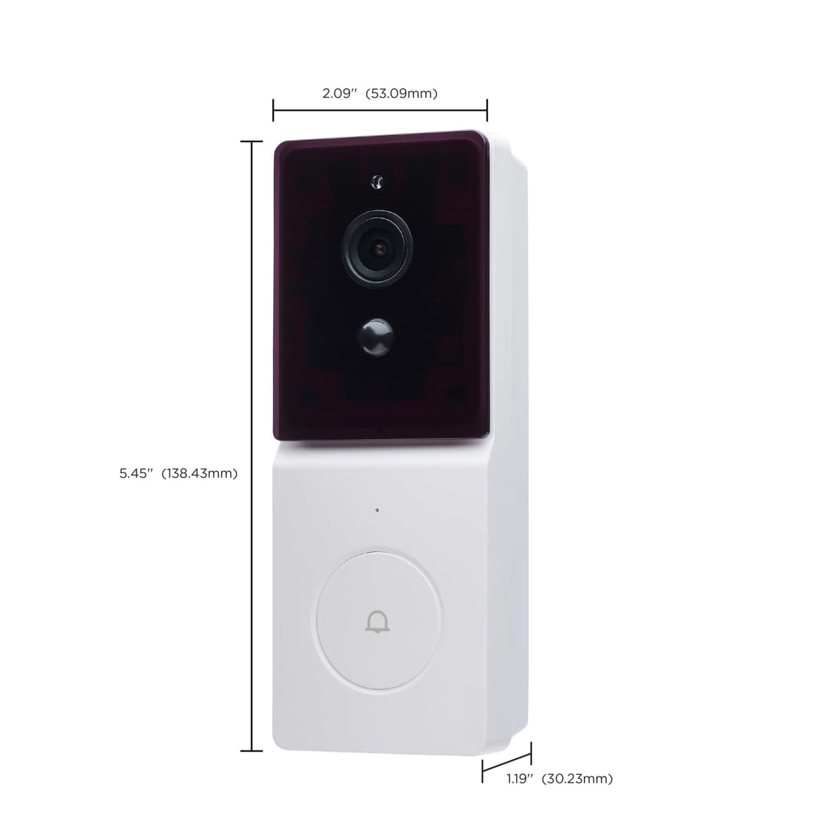 Doorbell With Camera in White Finish