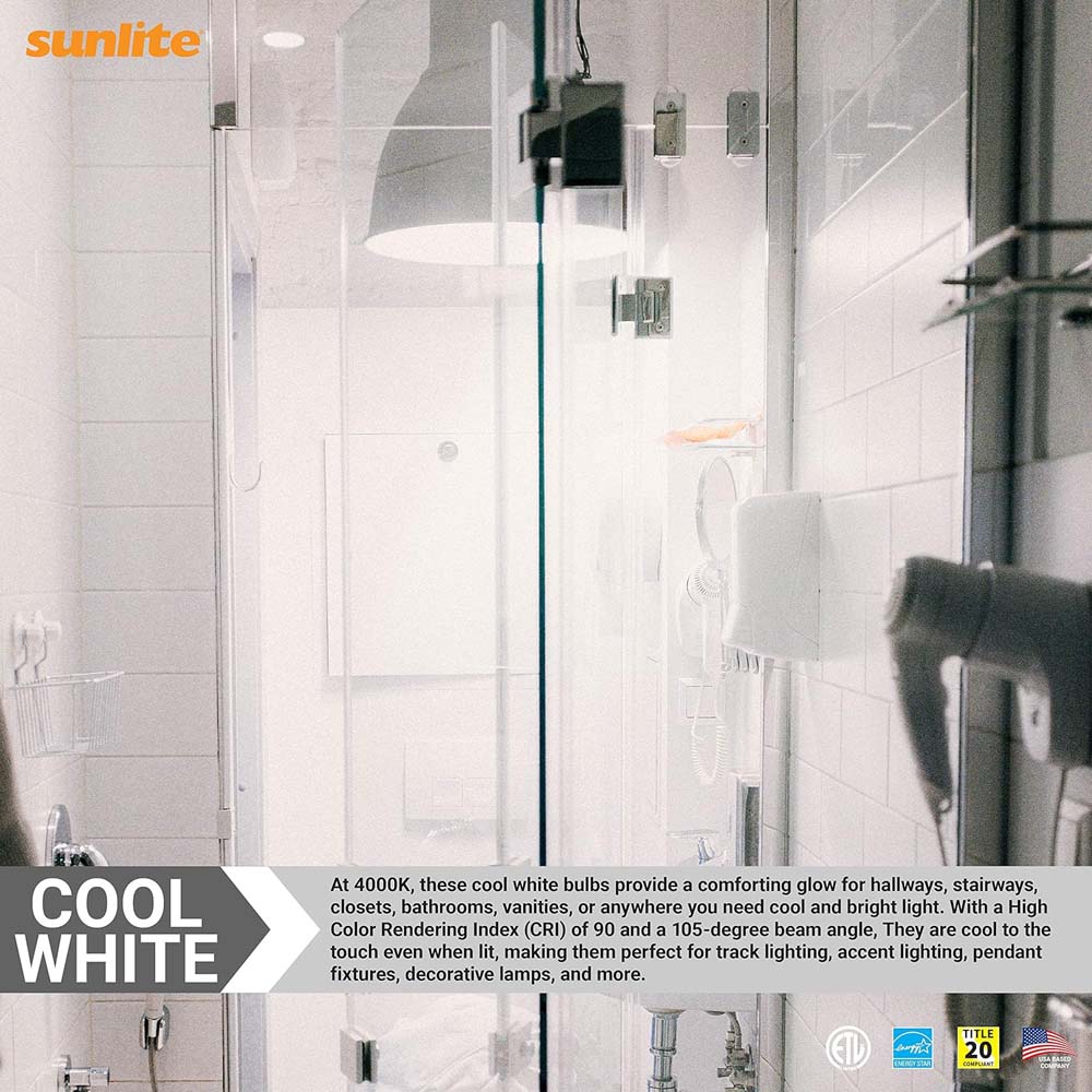 Sunlite 13w LED BR40 Reflector E26 Base Dimmable 5000K Bulb - 85w Equiv