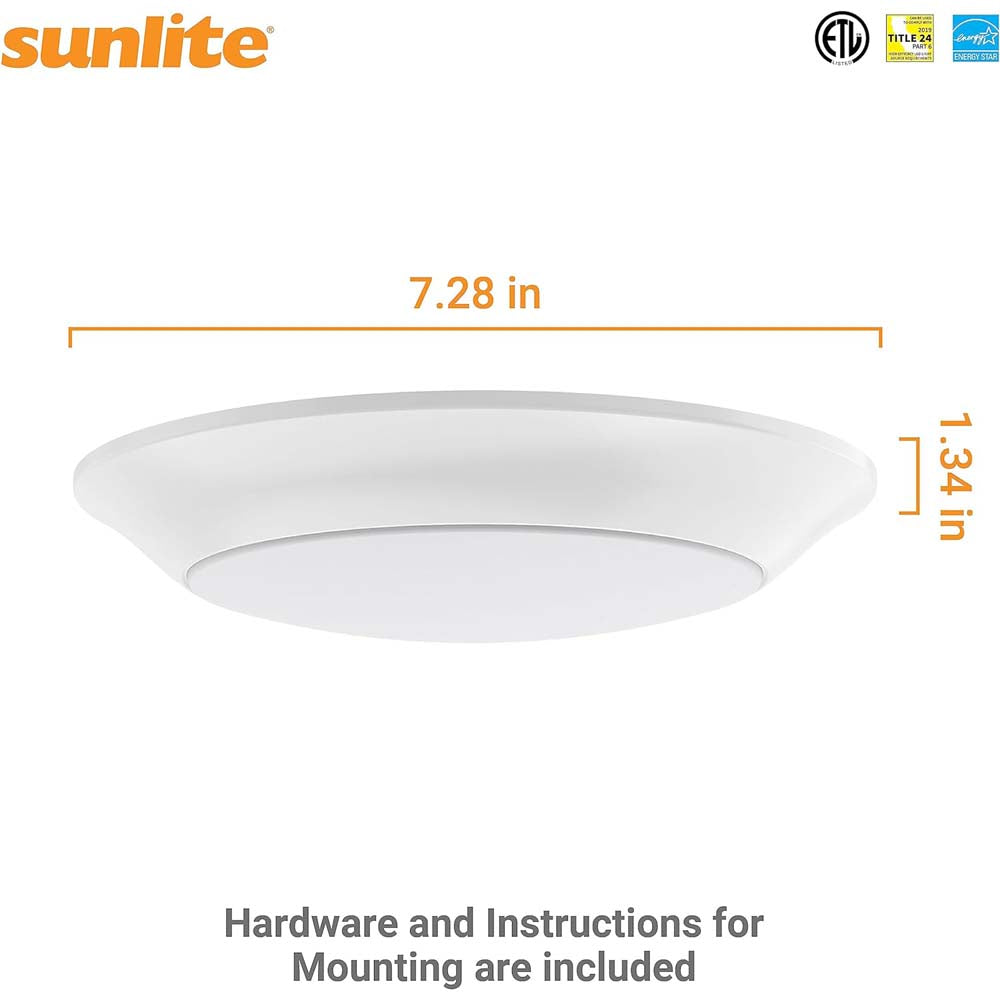 Sunlite 7 in. 15w Round Flush Mount Retrofit Fixture CCT Selectable