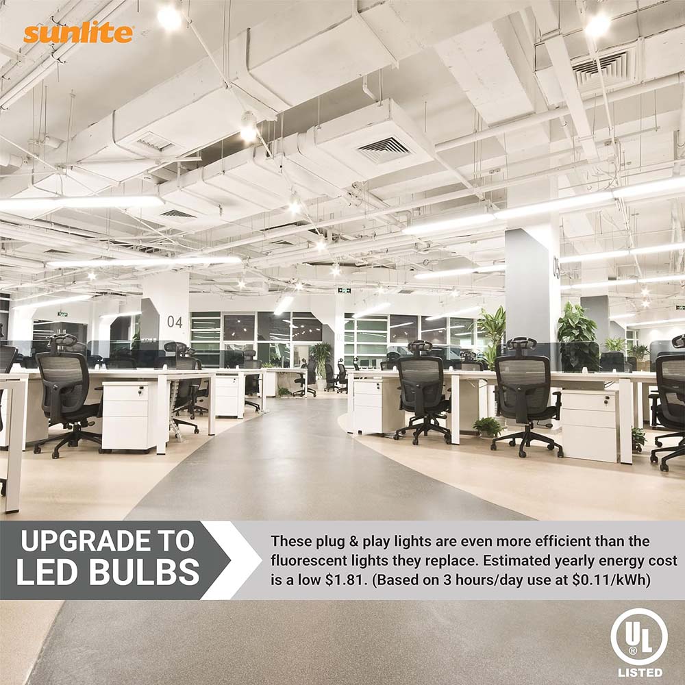 25Pk - Sunlite 15w LED T8 48-in G13 Bi-Pin Base 4000K Plug & Play light Tube