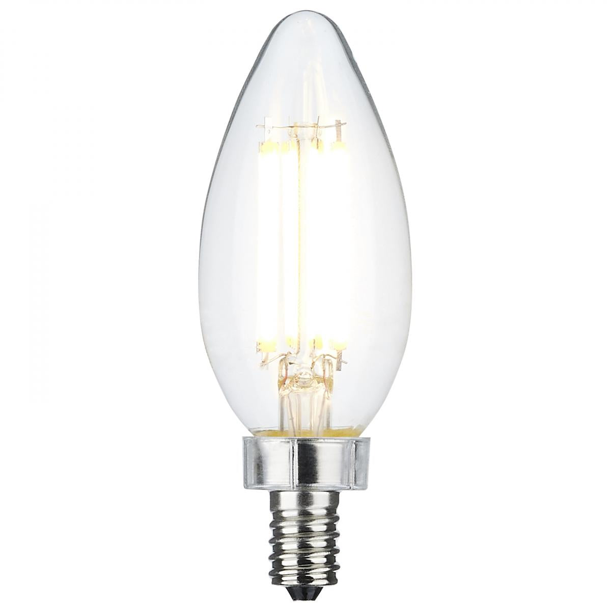 Satco 8w C11 LED 760Lm 4000K 120v Clear Finish Candelabra Base Bulb