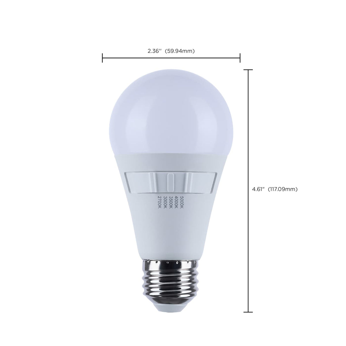 4Pk - Satco 14w A19 LED CCT Selectable Medium Base Frost Finish 120v Bulb