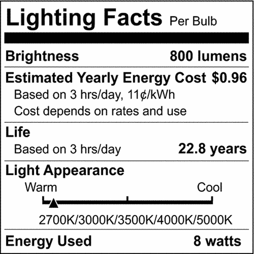 Satco 8.8w A19 LED Medium Base 120v CCT Selectable White Finish Bulb