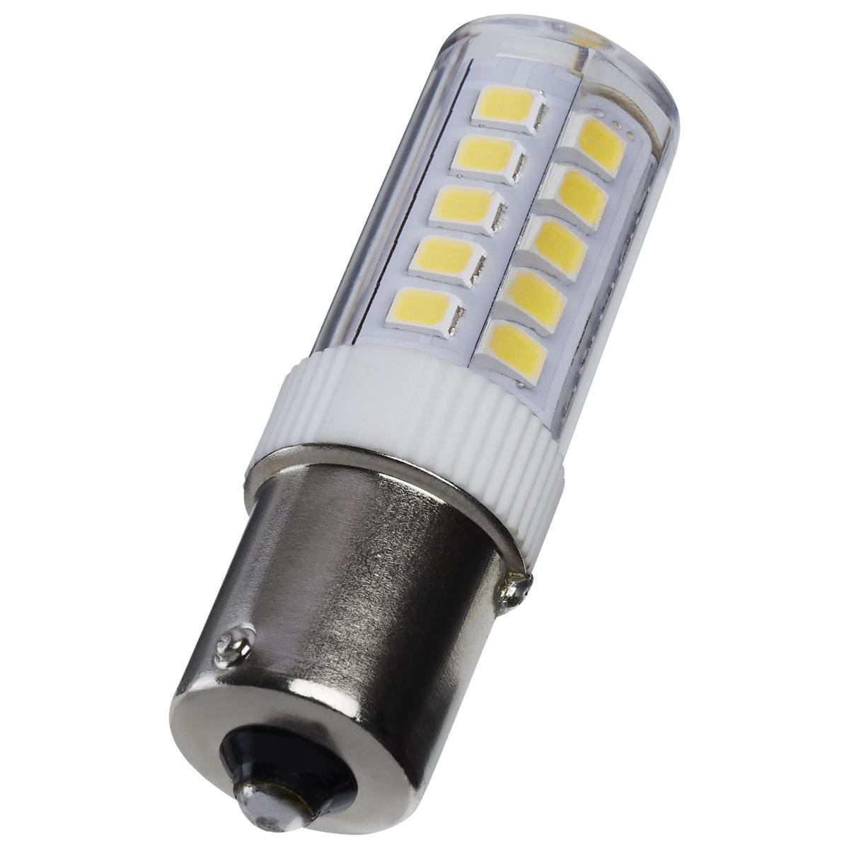 Satco 4.5w Mini LED BA15s Bayonet Single Contact 12v 3000K Clear Finish Bulb
