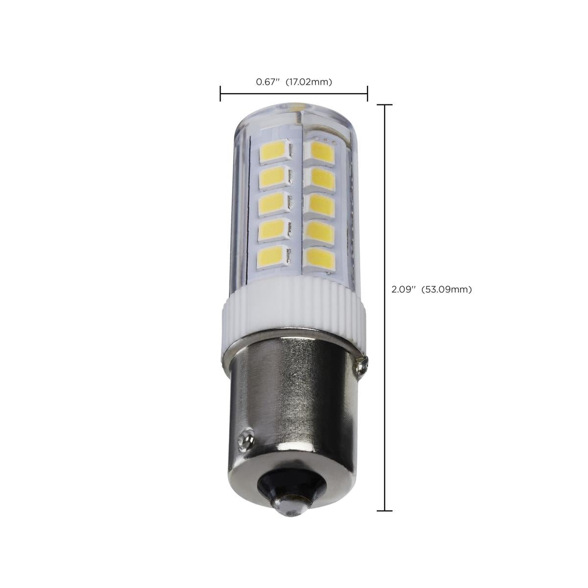 Satco 4.5w Mini LED BA15s Bayonet Single Contact 12v 3000K Clear Finish Bulb