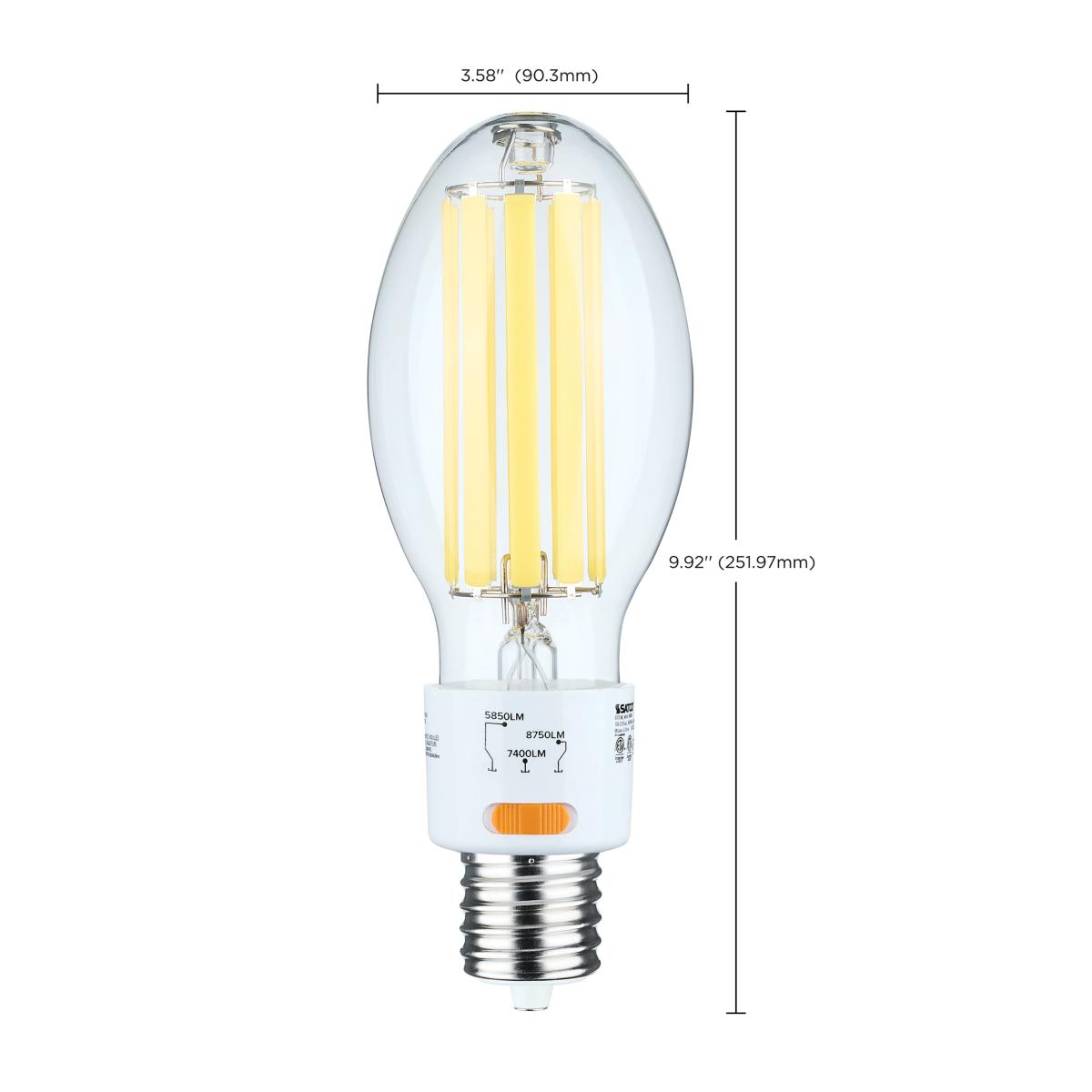Satco LED HID Replacement ED28 Wattage Tunable 5000K EX39 Base 120-277v Bulb