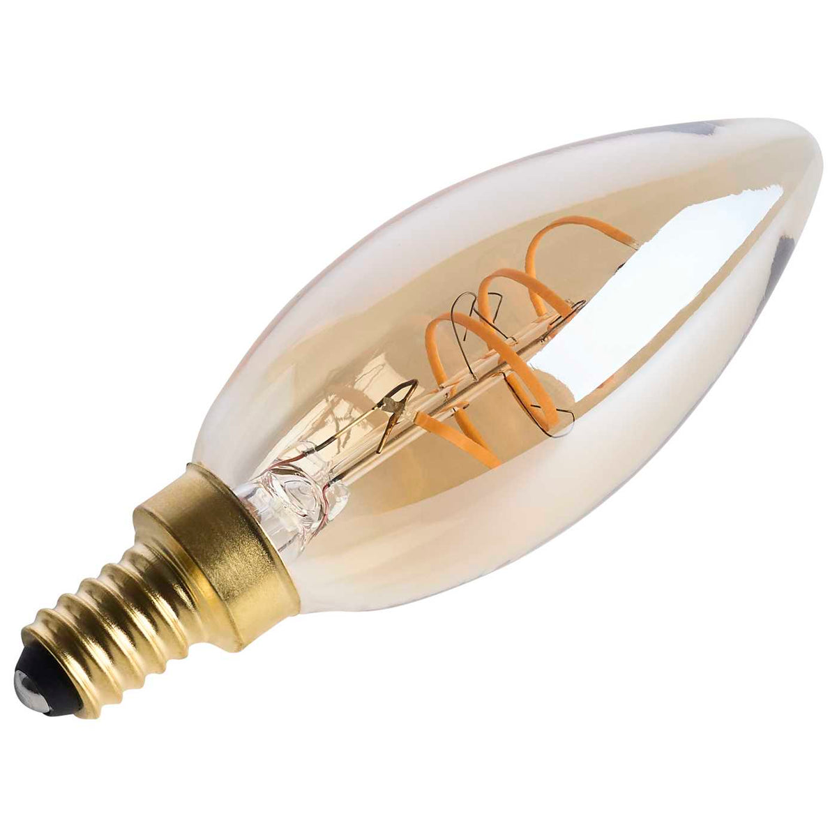 Satco 5.5w C11 LED 2000K CCT Candelabra Base Clear Glass 120v Bulb
