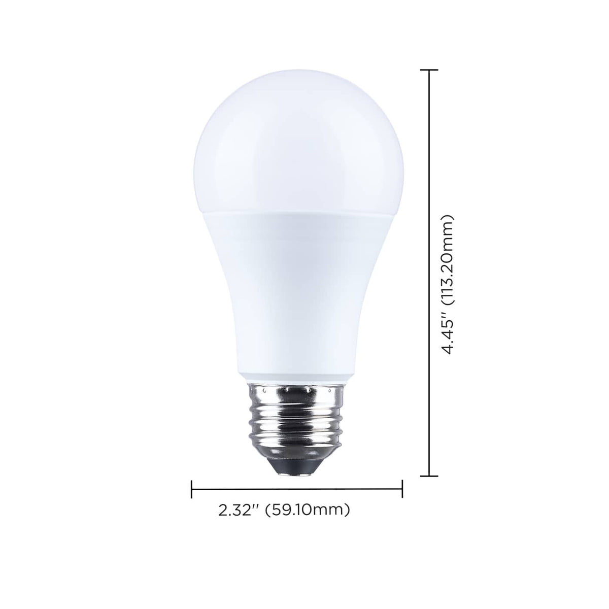 Satco LED A19 Three-Way Lamp 2700K 180 Beam Angle E26 Base 120v Bulb