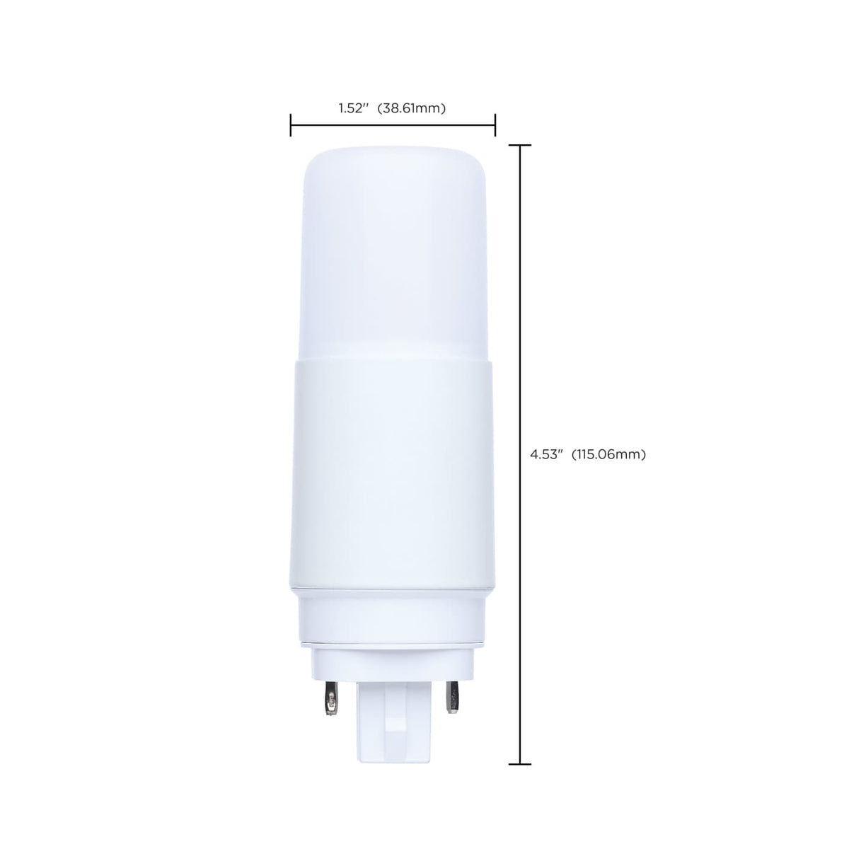 Satco 7w PL LED: G24D Base Frost Finish Dual Ballast 4000K 120-277v Bulb