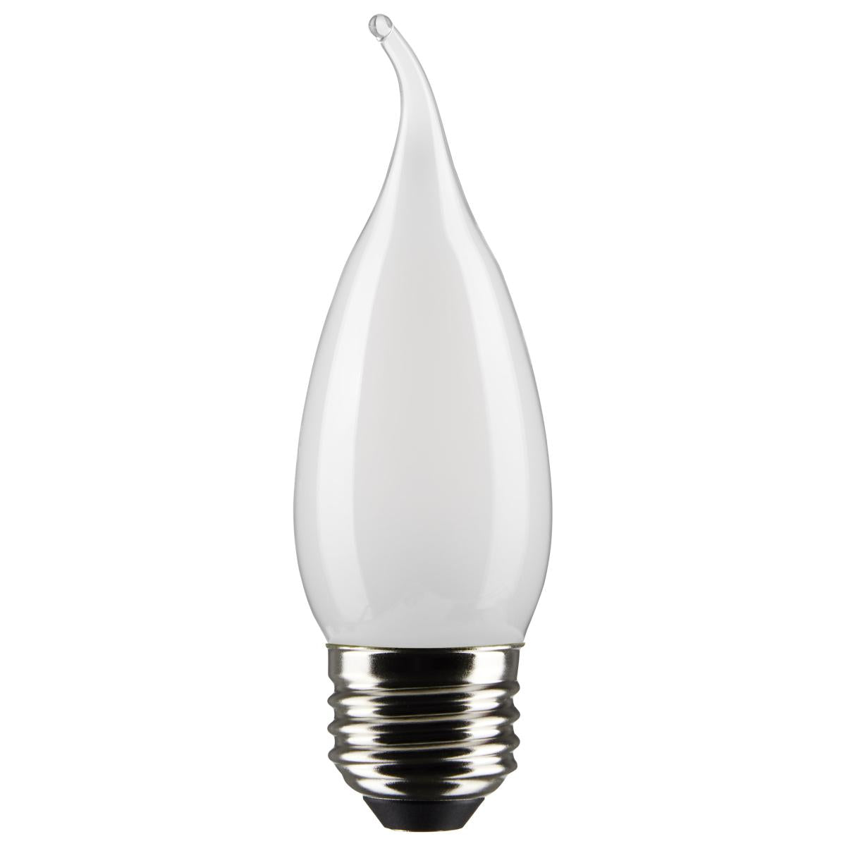 2Pk - Satco 4w CA10 LED E26 Medium Base 5000K 120v Frosted Finish Bulb