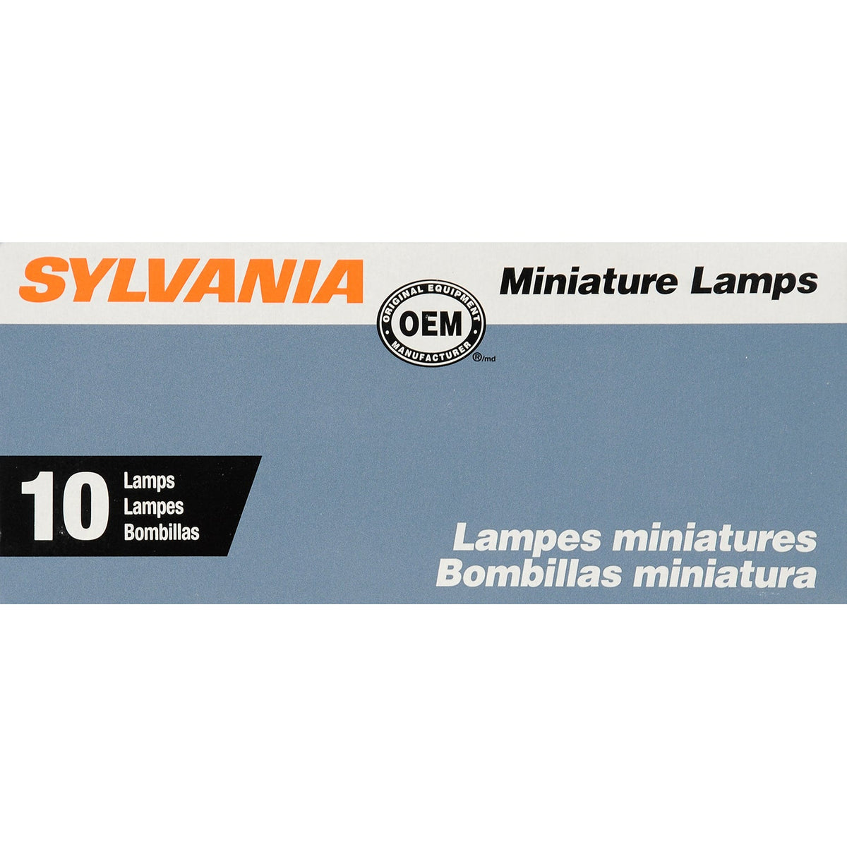 10-PK SYLVANIA 1076 Standard Automotive Light Bulb