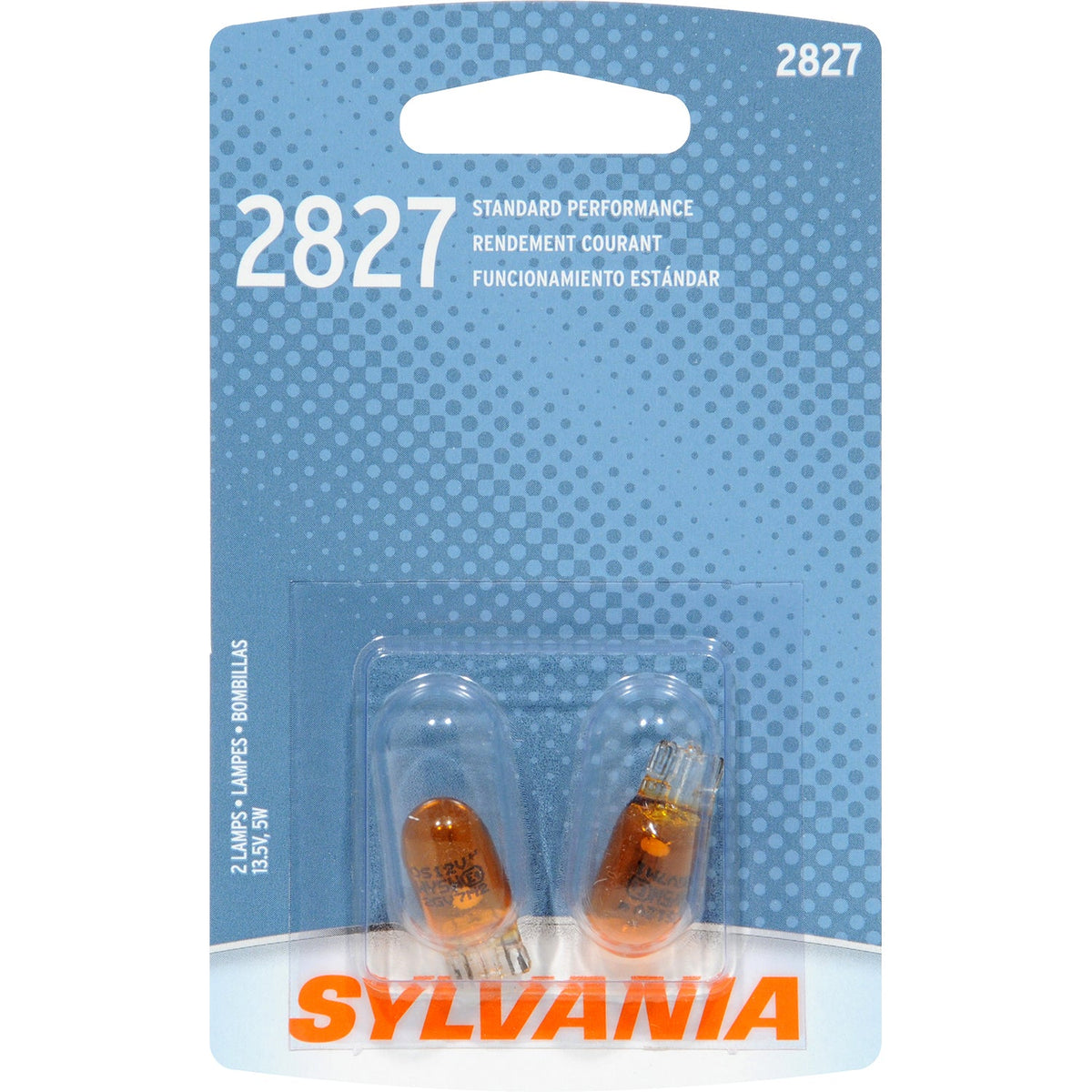 2-PK SYLVANIA 2827 Standard Automotive Light Bulb