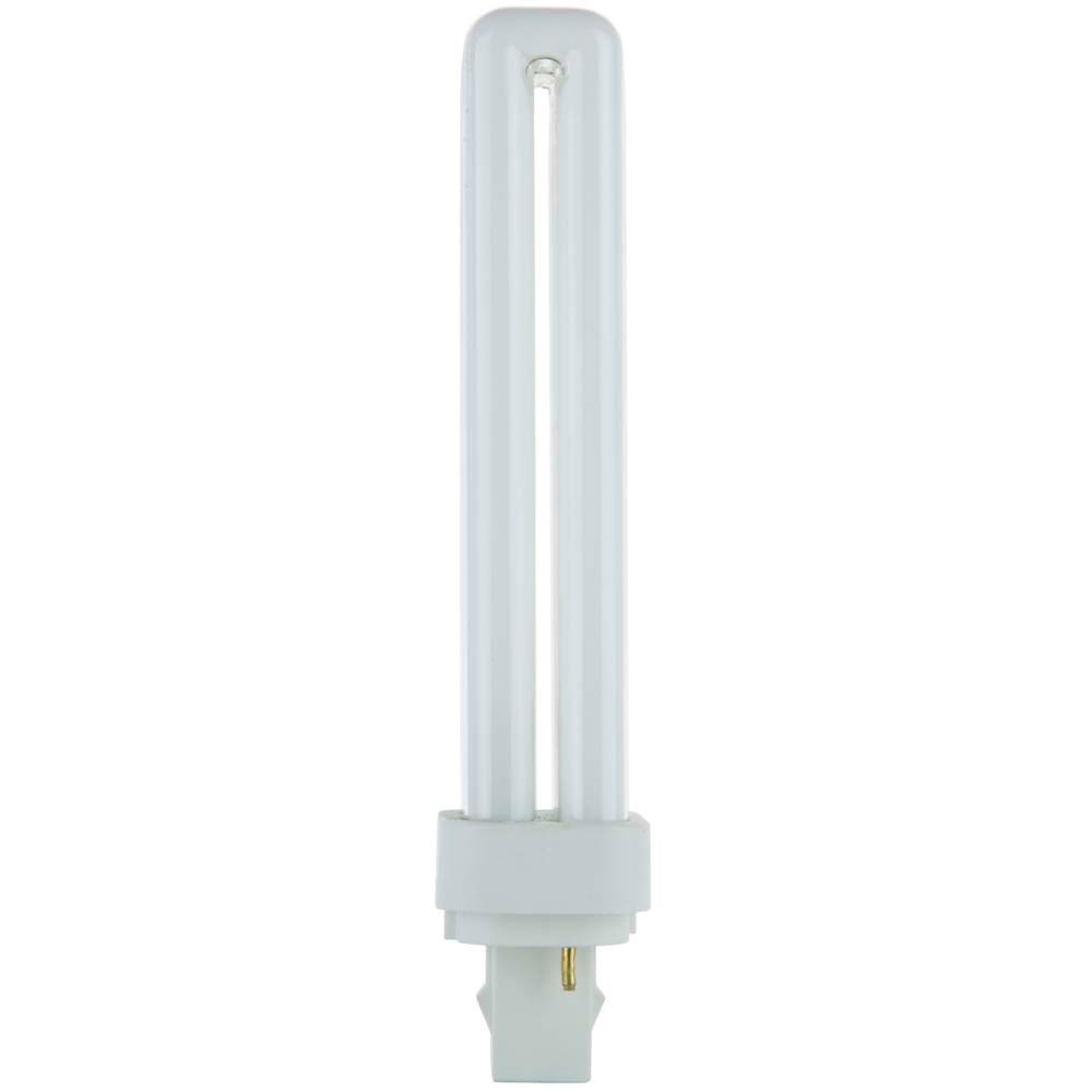 10Pk - Sunlite 13W CFL Twin Tube U-Shaped 120v PLD 2-Pin GX23-2 Base 2700K Bulb