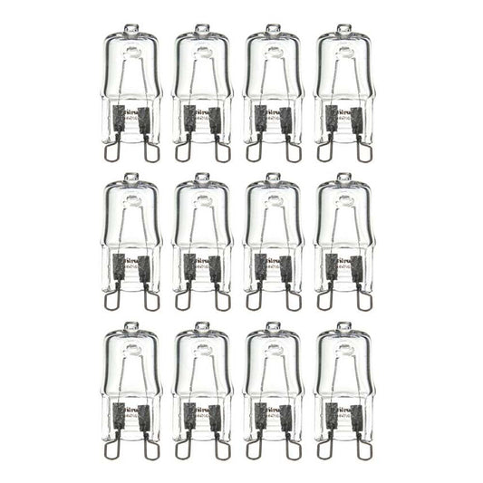 12Pk - Sunlite 60w 120v T3.5 Bi-Pin G9 Base Dimmable Clear 3200K Natural White