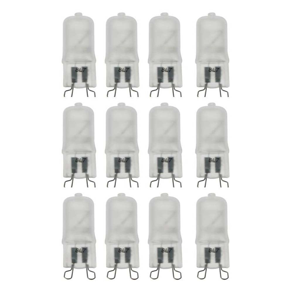 12Pk - Sunlite 40w T3.5 Bi-Pin G9 Base 3200K Frosted Halogen Incandescent Bulb