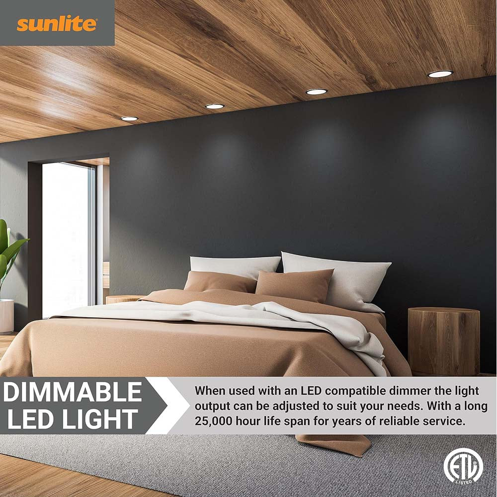 6Pk - Sunlite 7w LED PAR16 Long Neck SpotE26 Base 5000K Bulb - 75W Equiv