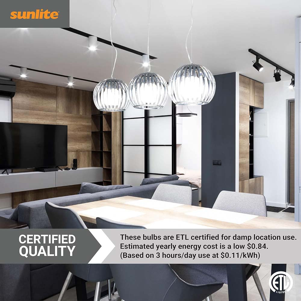 6Pk - Sunlite 7w LED PAR16 Long Neck SpotE26 Base 5000K Bulb - 75W Equiv