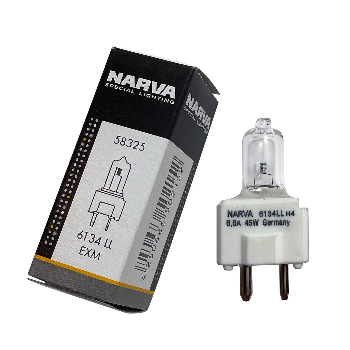 Narva 58325 EXM 6134 LL 6.6A 45W GZ9.5 Base Airfield Bulb
