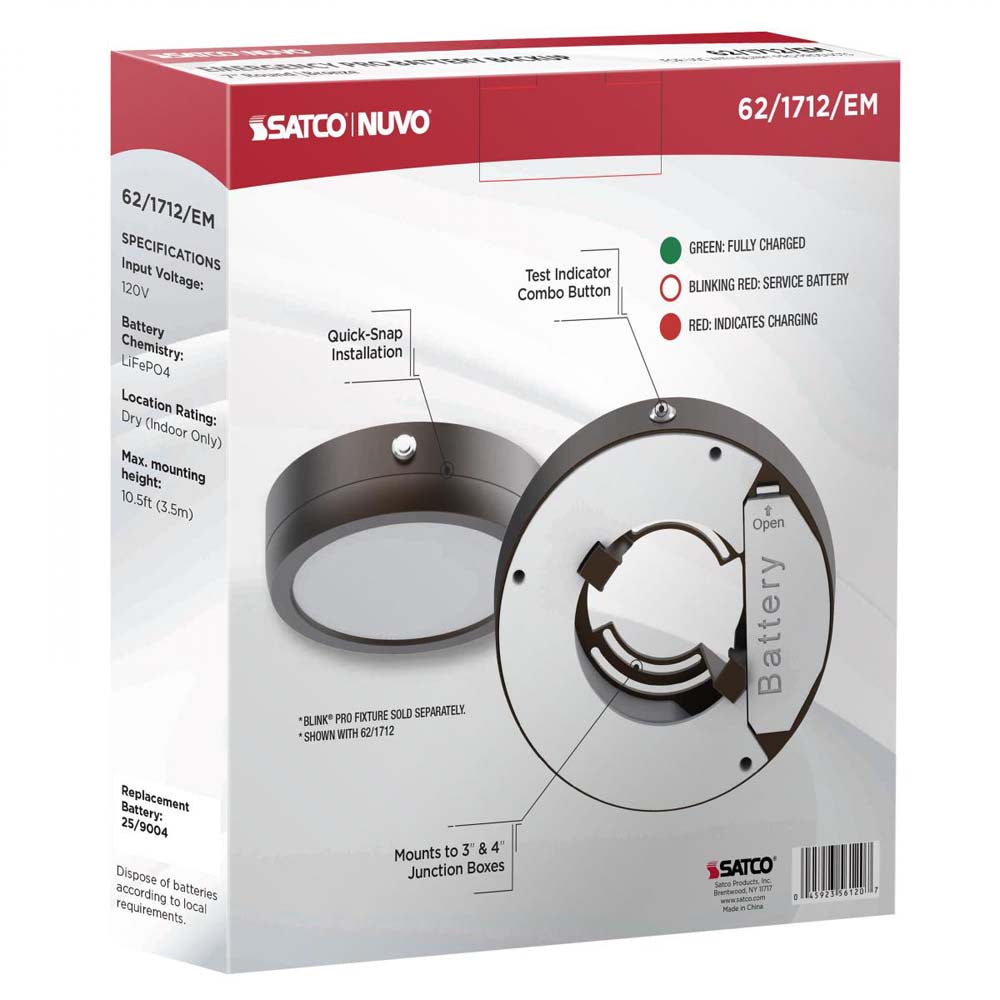 Blink Pro EM Battery Backup 7-in Round Shape Bronze Finish