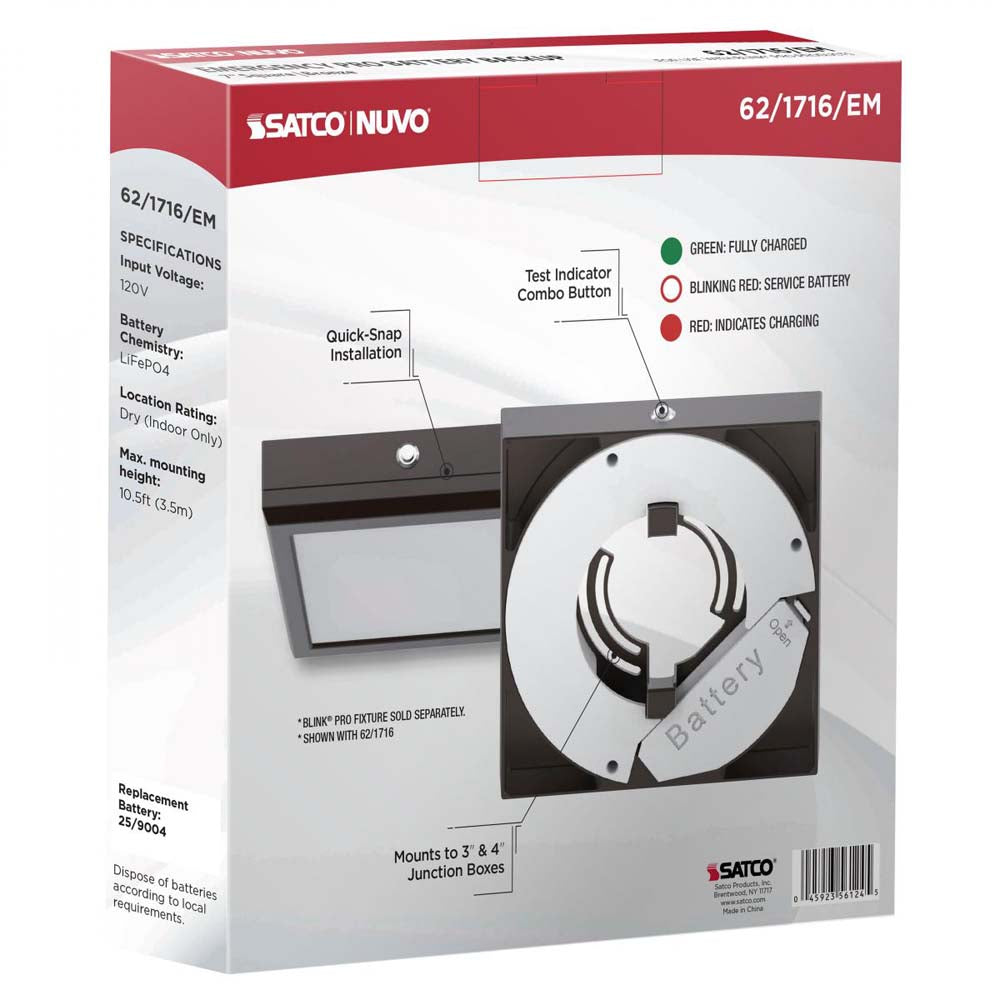 Blink Pro EM Battery Backup 7-in Square Shape Bronze Finish
