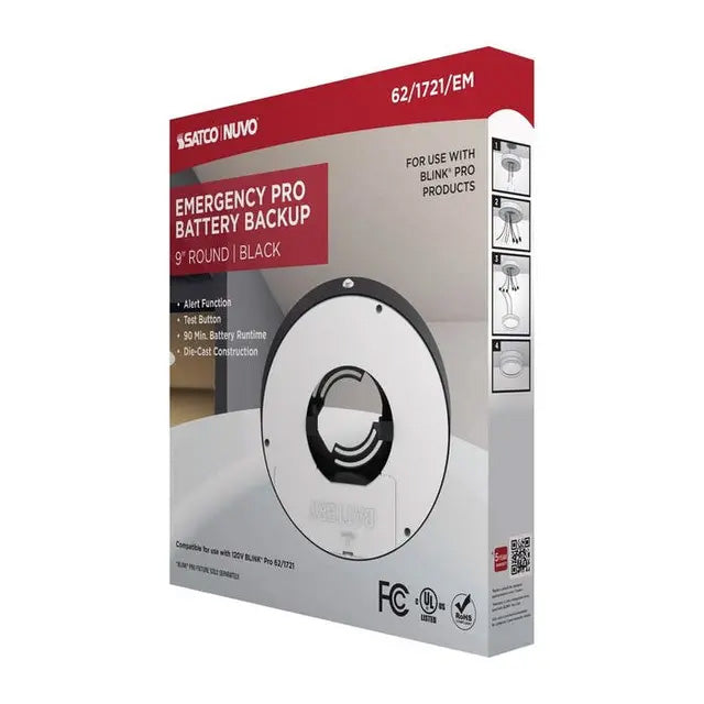Blink Pro EM Battery Backup 9-in Round Shape Black Finish