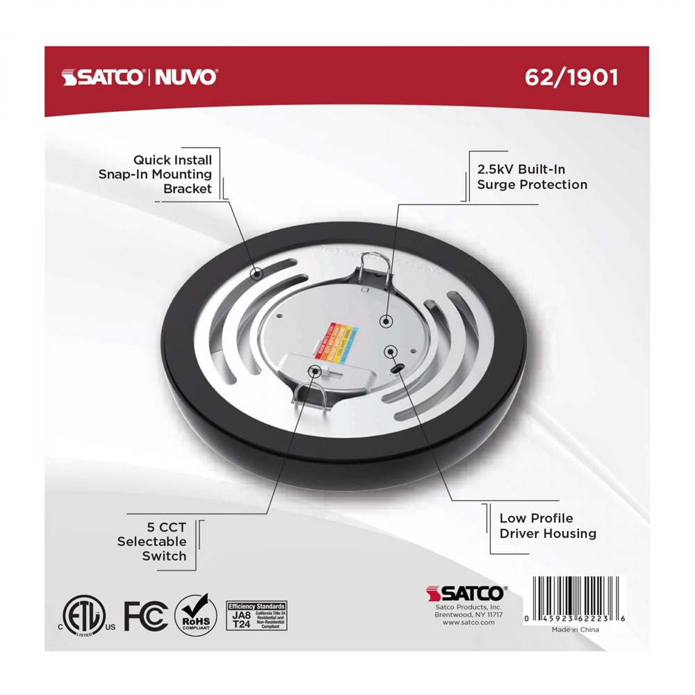 Blink Performer 8w 5-in LED Round Downlight 5 CCT Tunable Black Finish