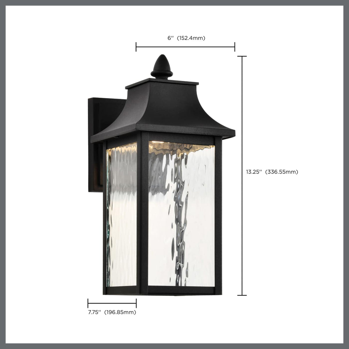 Austen 10w Smart Outdoor Wall Light Starfish RGBTW CCT in Black Finish