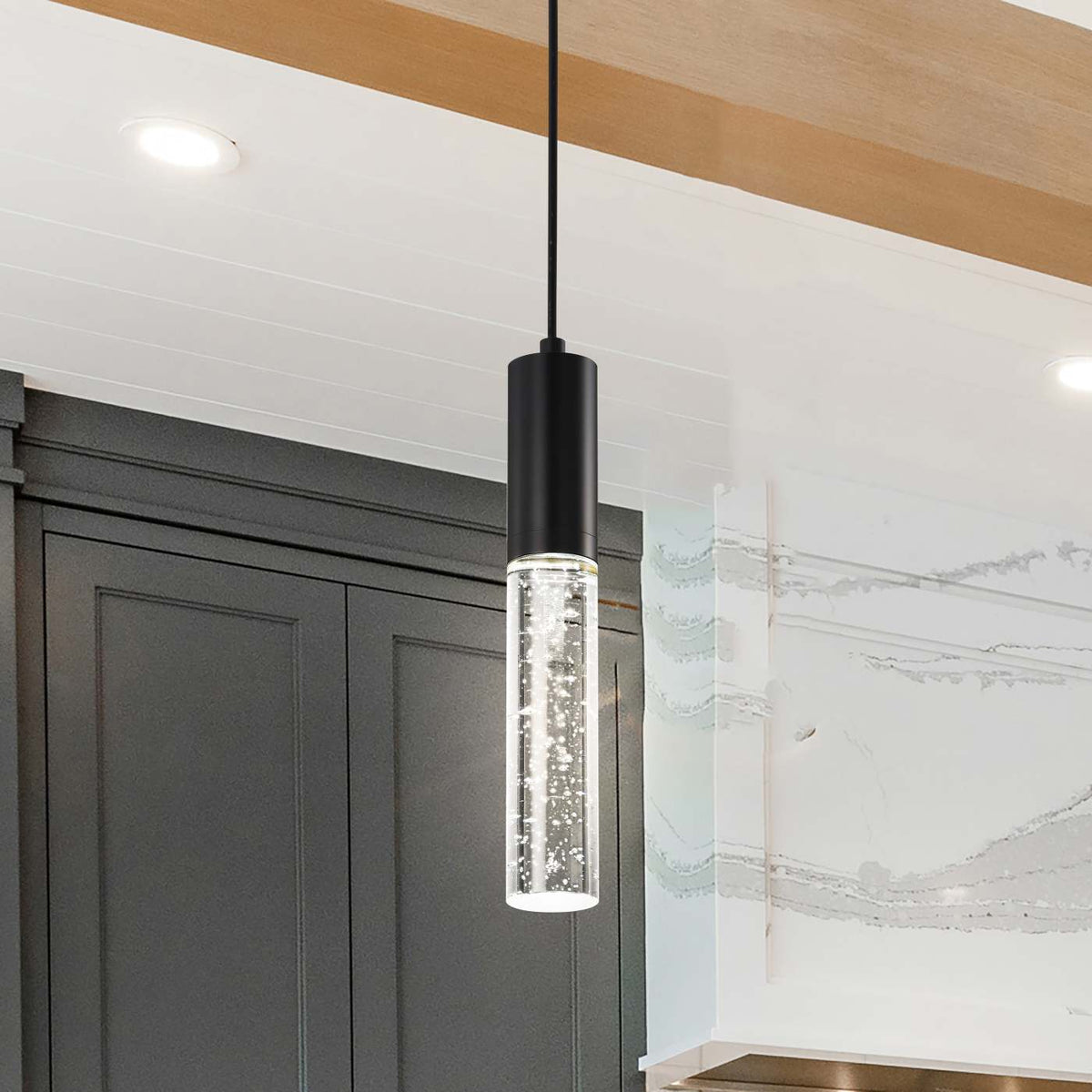 Lacey 2-in LED Cylinder Mini Pendant Starfish Enabled RGB Tunable White