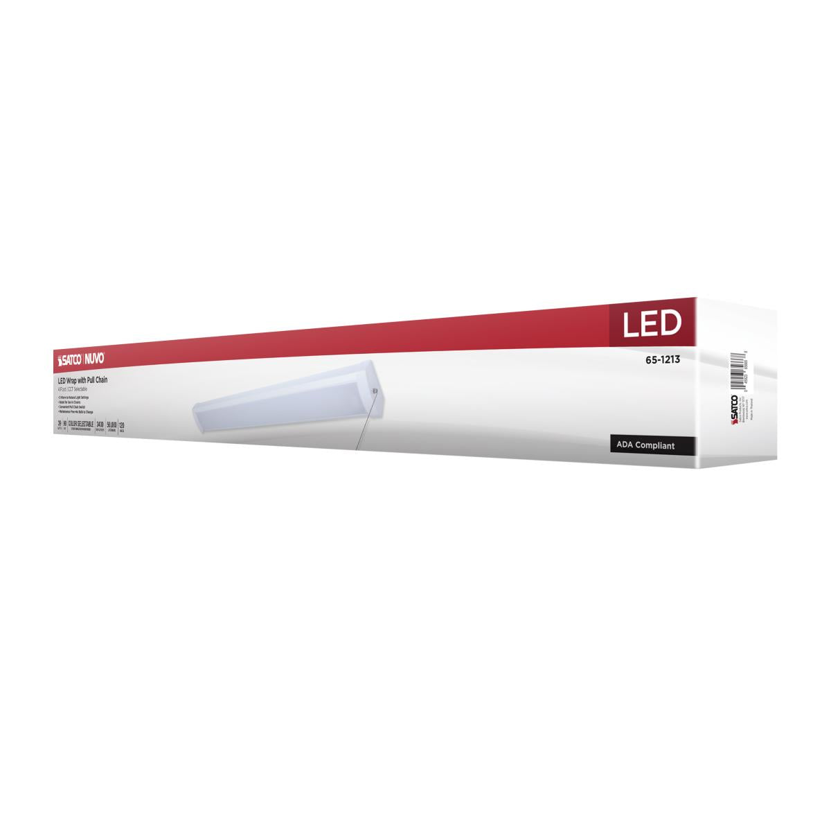 Nuvo 39w LED 4FT Wrap with Pull Chain CCT Selectable White Finish