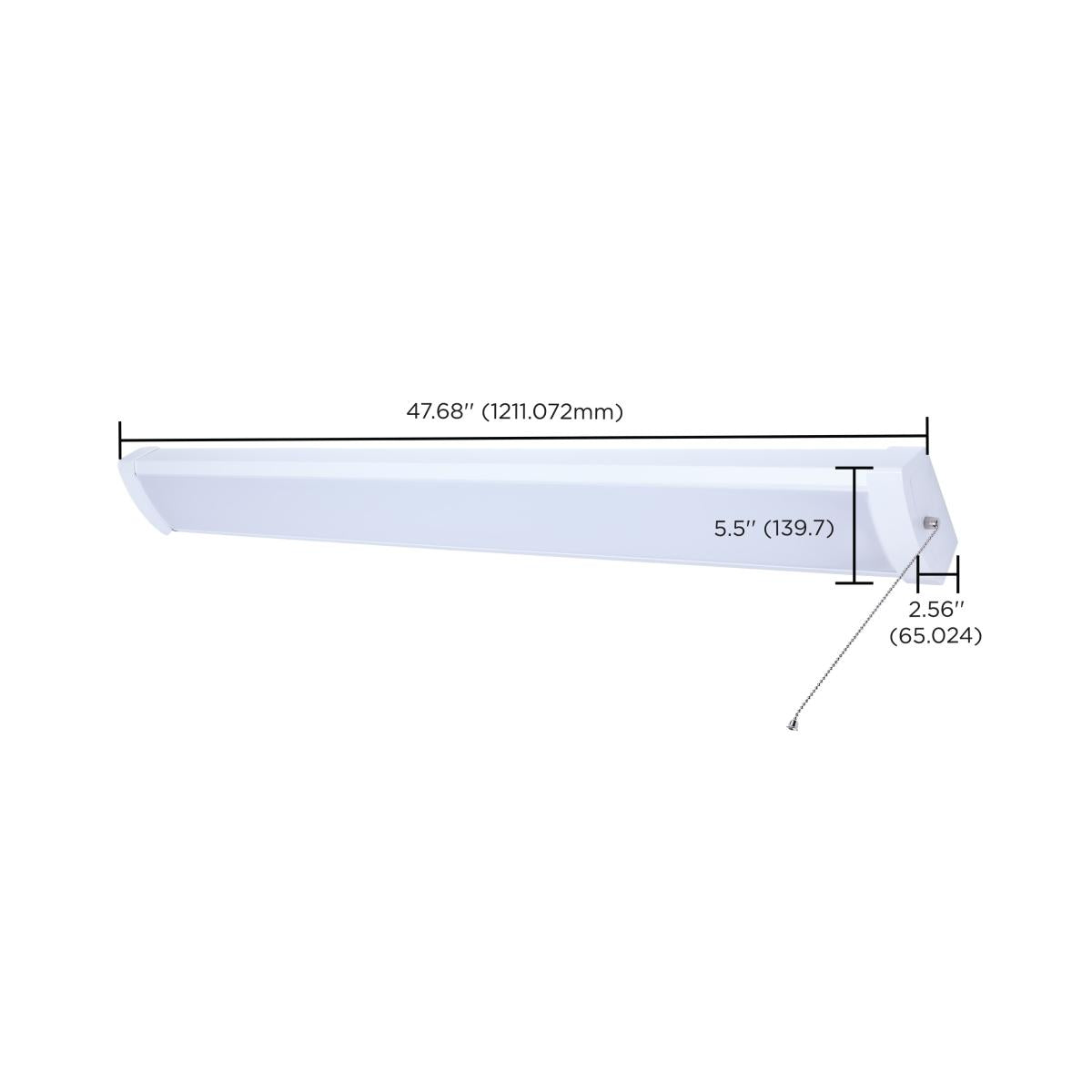 Nuvo 39w LED 4FT Wrap with Pull Chain CCT Selectable White Finish