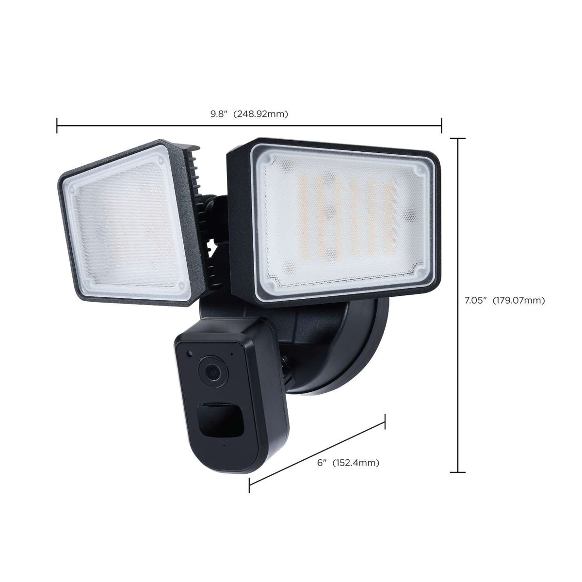 Rect Security With Camera in Black Finish