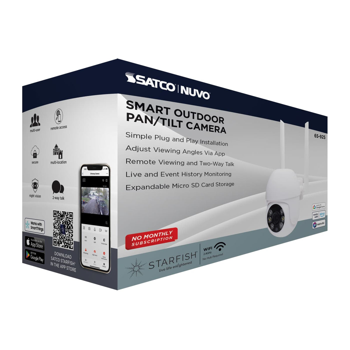 Outdoor P&T With Camera in White Finish