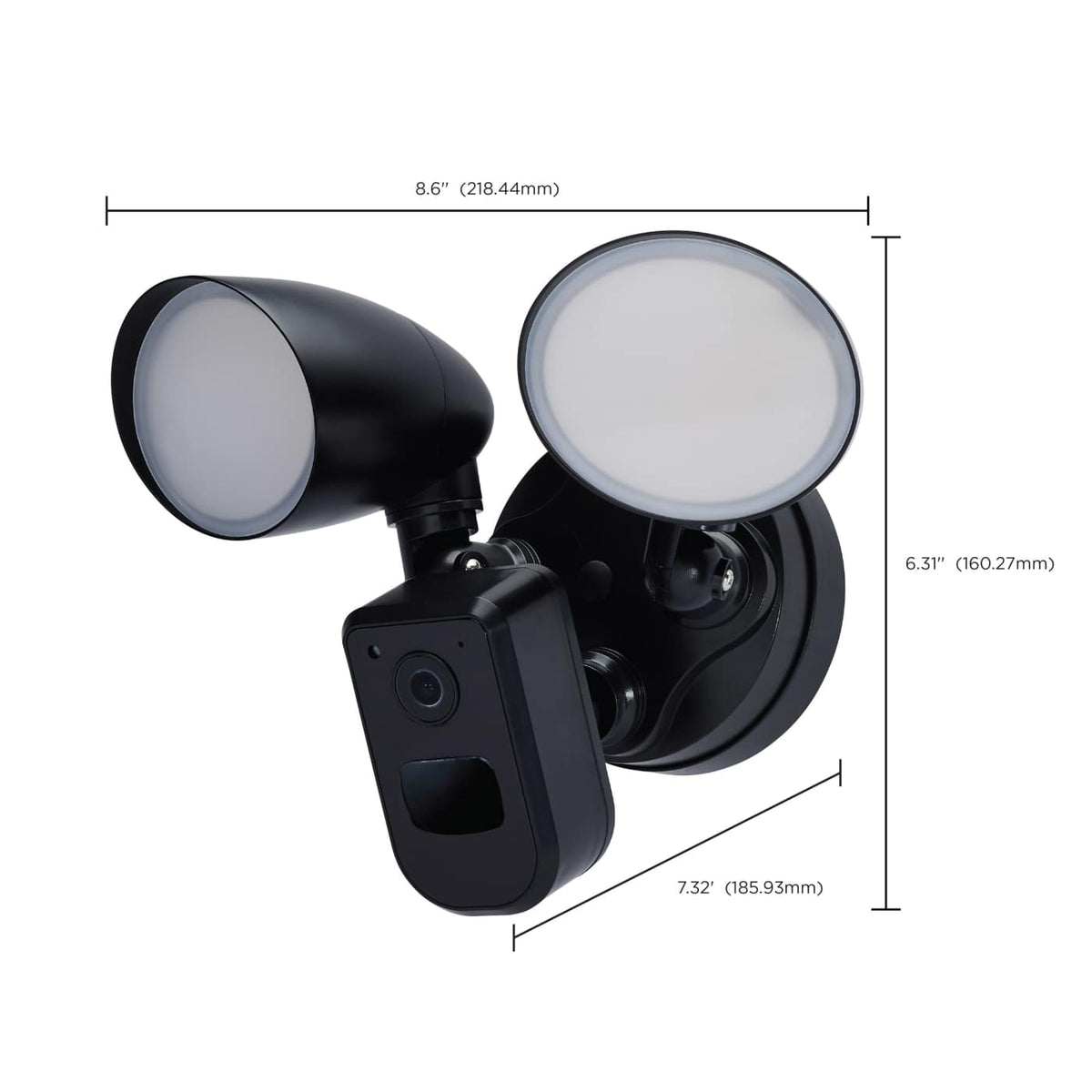Bullet Security Light CCT Selectable With Camera in Black Finish