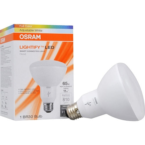 Sylvania Smart LED BR30 RGBW 11W E26 Reflector Flood Lamp Lightify Bulb
