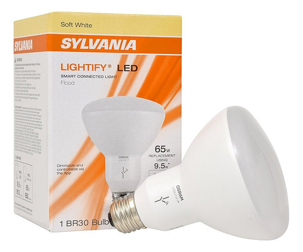 Sylvania Lightify Smart LED BR30 On/Off Dim Reflector Lamp 10W 120V E26 Bulb
