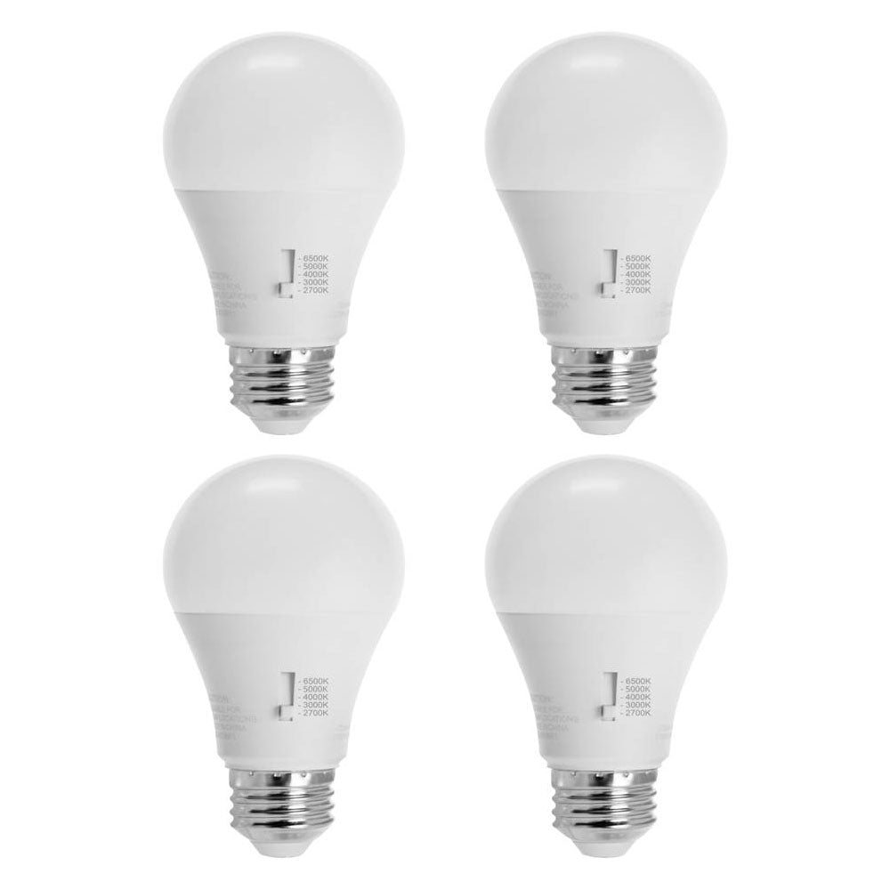 4Pk - Sunlite 15w A19 LED 5CCT Selectable 1600LM E26 Base Bulb - 100W Equiv