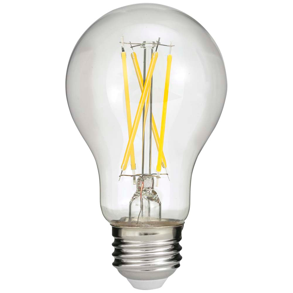 Sunlite 7.6w A19 Clear LED 120v Dimmable 2700K Bulb - Soft White