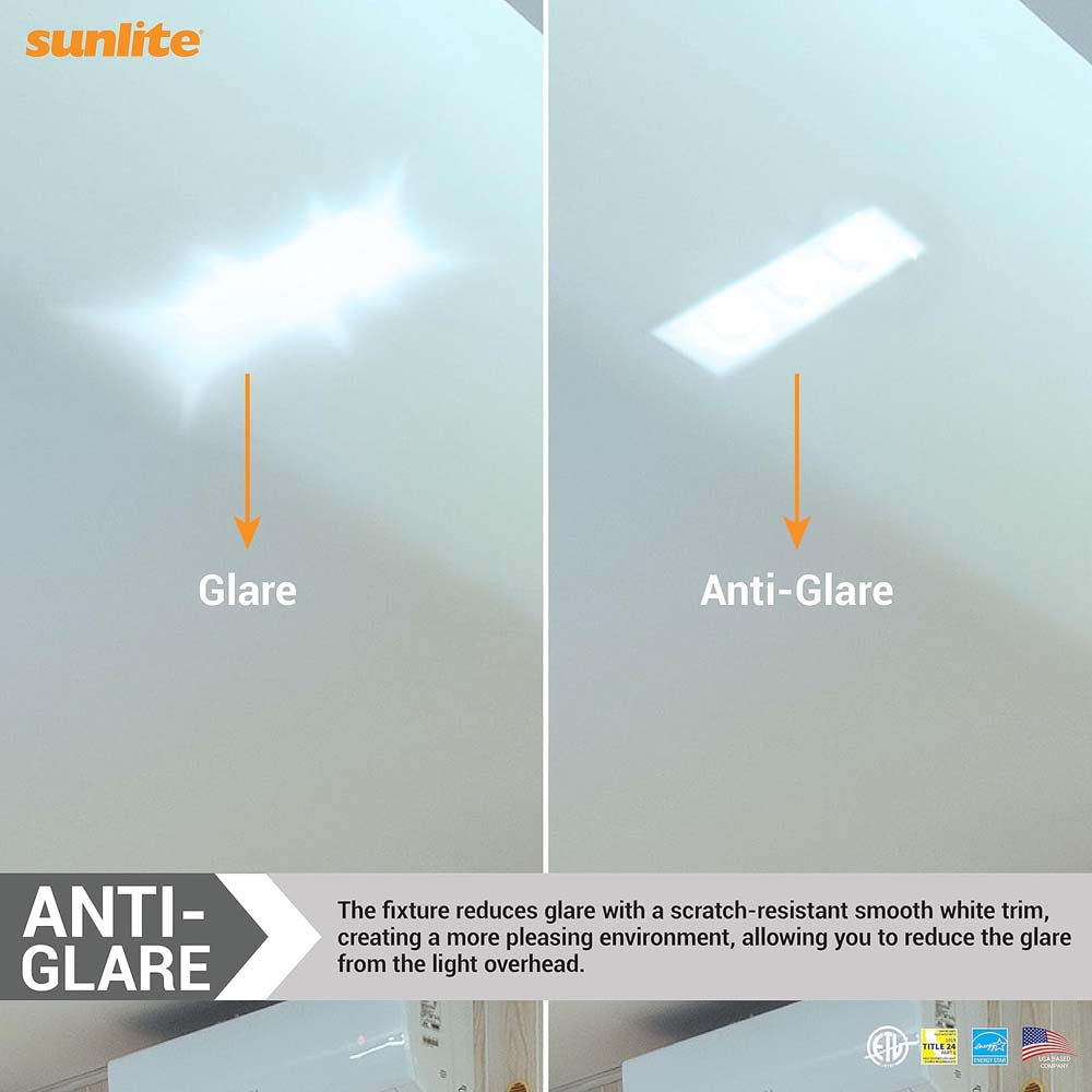 Sunlite 3.5-in 36w LED Three Head Gimbal Downlight Fixture CCT Tunable Dimmable