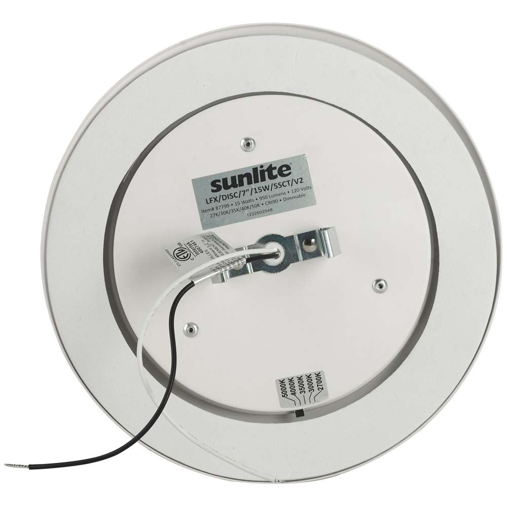 Sunlite 7 in. 15w Round Flush Mount Retrofit Fixture CCT Selectable
