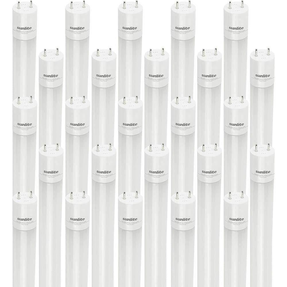 25Pk - Sunlite 11w LED T8  48-in G13 Bi-Pin Base 4000K Plug & Play Light Tube
