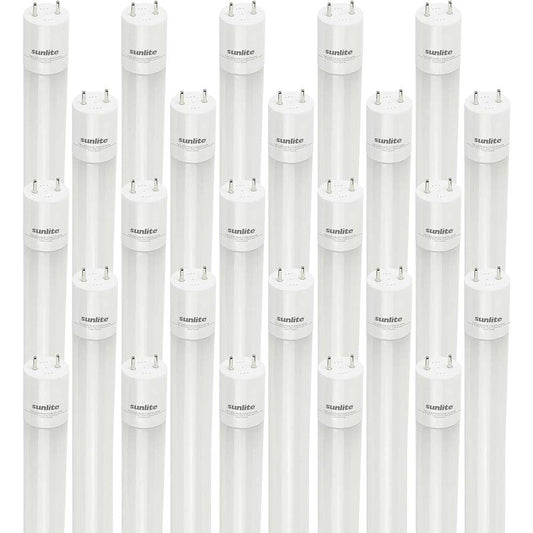 25Pk - Sunlite 11w LED T8  48-in G13 Bi-Pin Base 4000K Plug & Play Light Tube
