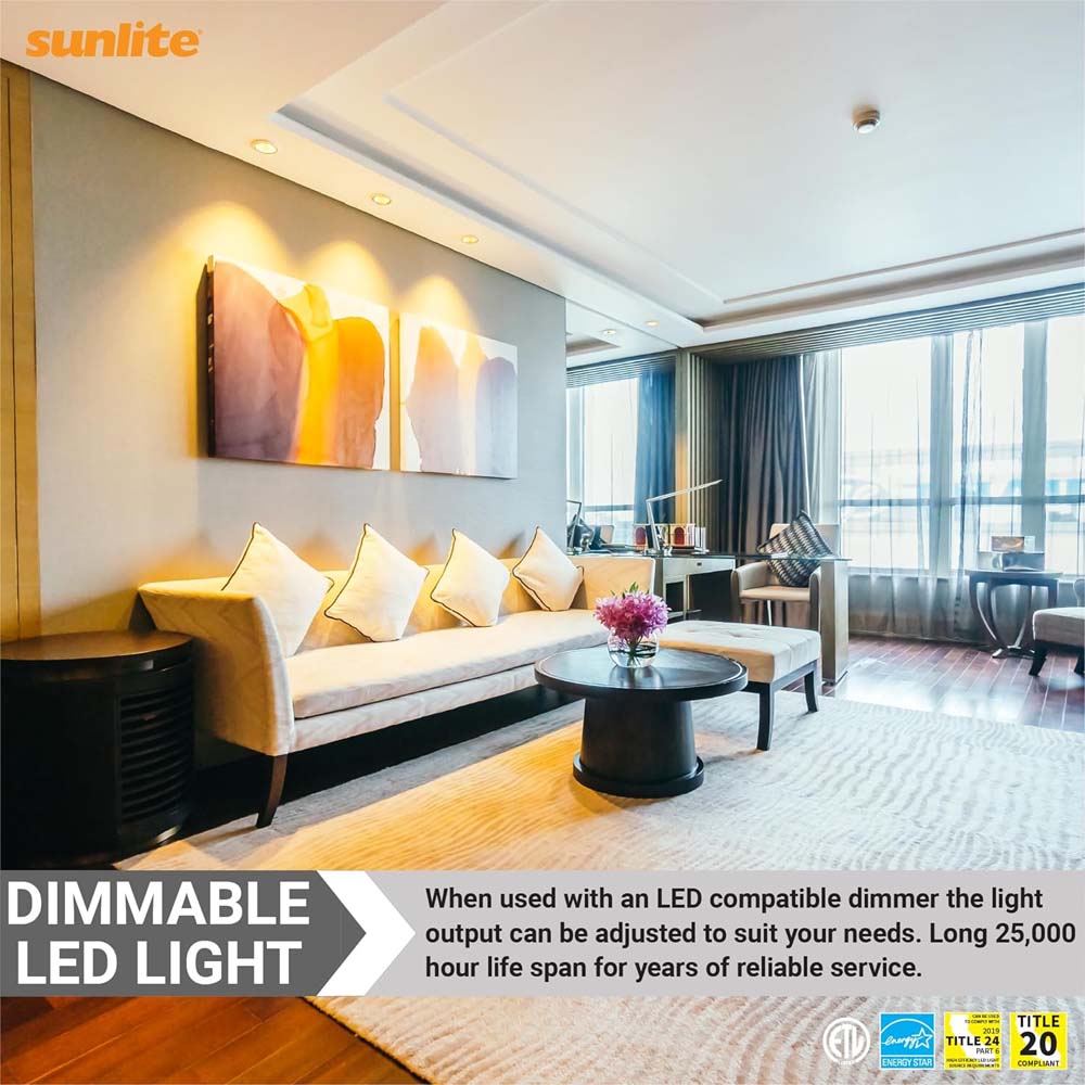 Sunlite 6w LED PAR20 LongNeck Spotlight E26 Base Dimmable 3000K Bulb - 50w equiv