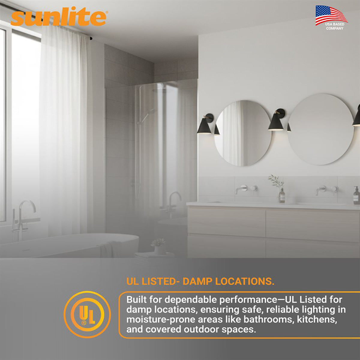 Sunlite A19 11w LED Light Bulb GU24 base CCT Selectable Dimmable - 75W Equiv