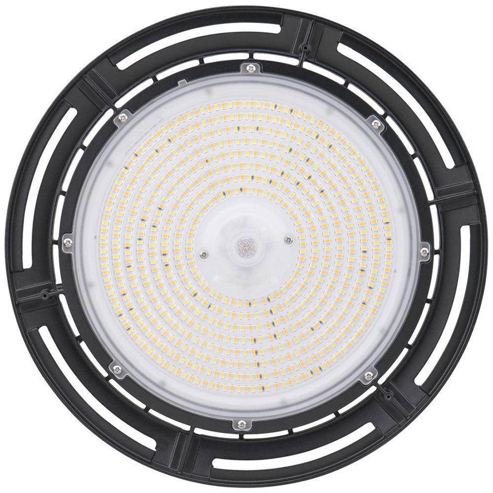 Sunlite UFO High Bay Dimmable Selectable CCT and Wattage With Black Finish